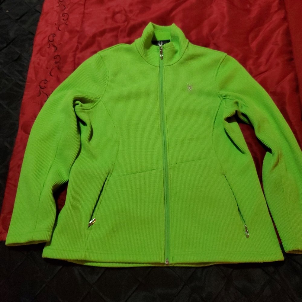 Lime Green knit Spyder jacket